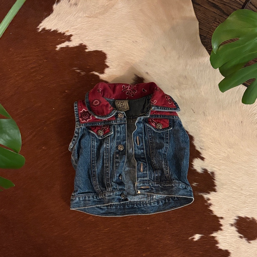 Kids Denim Western Vest